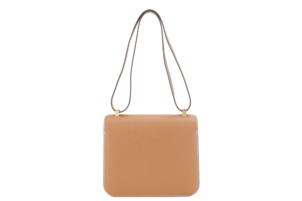 HERMES CONSTANCE 24 STAMP C (YEAR 2018) GOLD EPSOM GOLD HARDWARE WITH DUST COVER AND BOX