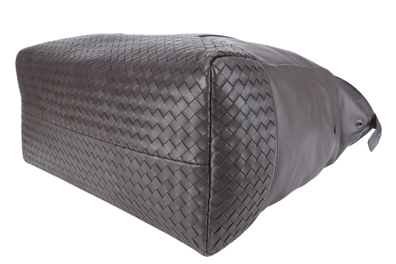 BOTTEGA VENETA WEEKEND BAG BROWN CALF LEATHER BHW WITH DUST COVER