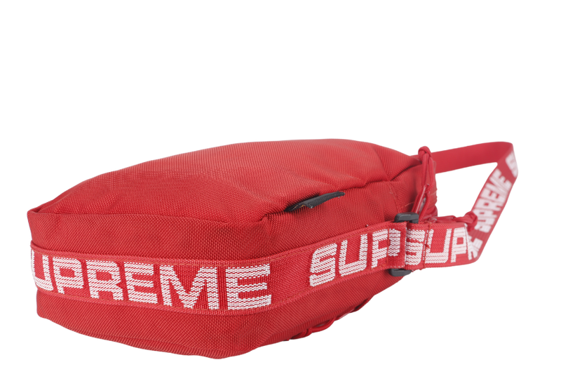 SUPREME RED CANVAS SS18 SLING BAG NO DUST COVER