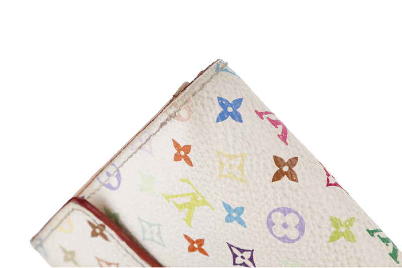 LOUIS VUITTON PORTEFEIULLE KOALA TRI-FOLD (M58014) WHITE MULTICOLOR MONOGRAM CANVAS WALLET GOLD HARDWARE