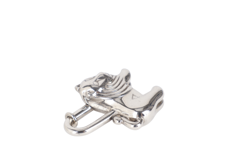 HERMES LION MOTIF SILVER PADLOCK
