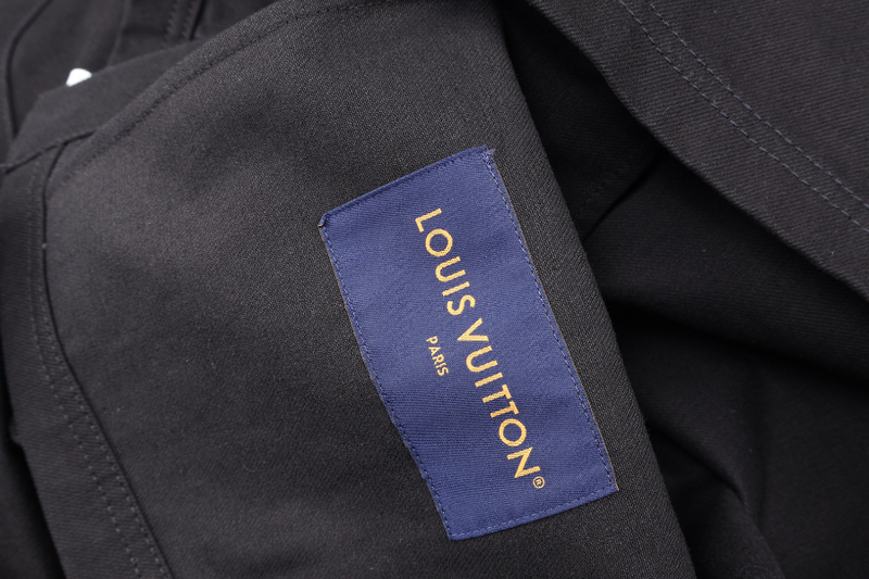 LOUIS VUITTON 1ABJ70 BLACK PRINTED DENIM PANTS SIZE 34