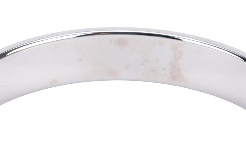 HERMES BLUE AND SILVER BANGLE WITH BOX