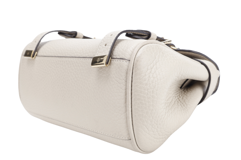 MULBERRY ALEXA LIGHT BEIGE CALF LEATHER BAG GOLD HARDWARE WITH STRAPS AND DUST COVER