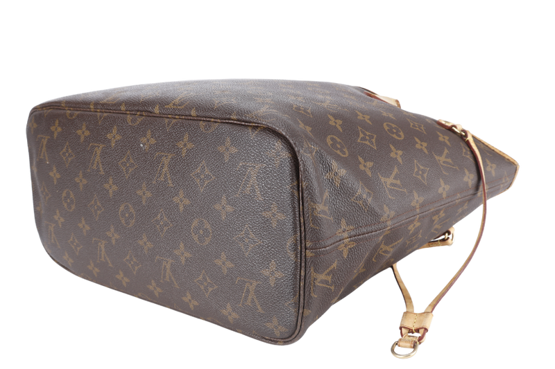 LOUIS VUITTON NEVERFULL M46975 MONOGRAM CANVAS GOLD HARDWARE NO DUST COVER