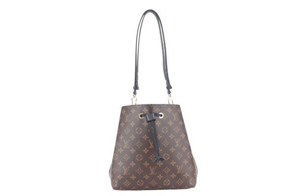 LOUIS VUITTON M44020 NEONOE MM MONOGRAM CANVAS GOLD HARDWARE WITH STRAPS AND DUST COVER