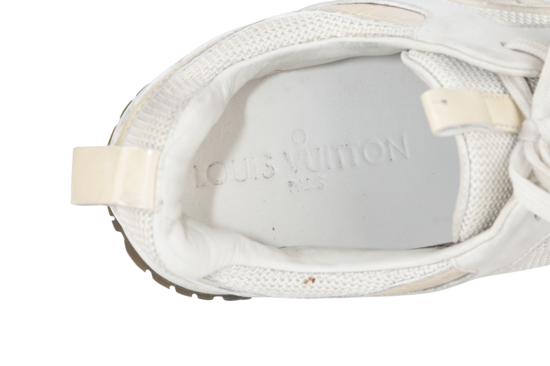 LOUIS VUITTON RUN AWAY SNEAKERS WHITE LEATHER AND MESH SIZE 37