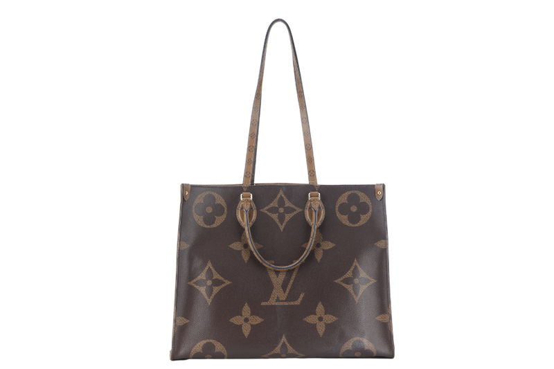 LOUIS VUITTON ONTHEGO GM (M44576) MONOGRAM GIANT CANVAS GOLD HARDWARE WITH DUST COVER AND BOX