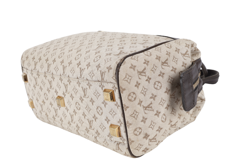 LOUIS VUITTON MINI JOSEPHINE PM BEIGE MINI LIN CANVAS GOLD HARDWARE NO DUST COVER