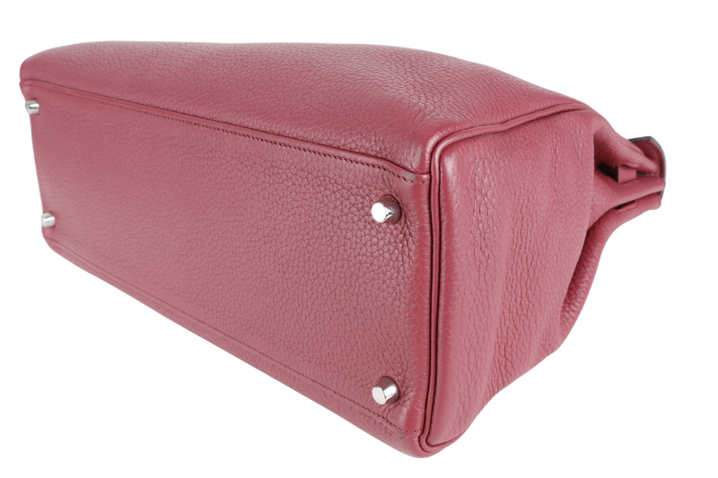HERMES KELLY 28 (STAMP O) RETOURNE PINK TOGO LEATHER WITH STRAP, KEYS&LOCK, RAINCOAT, DUST COVER & BOX