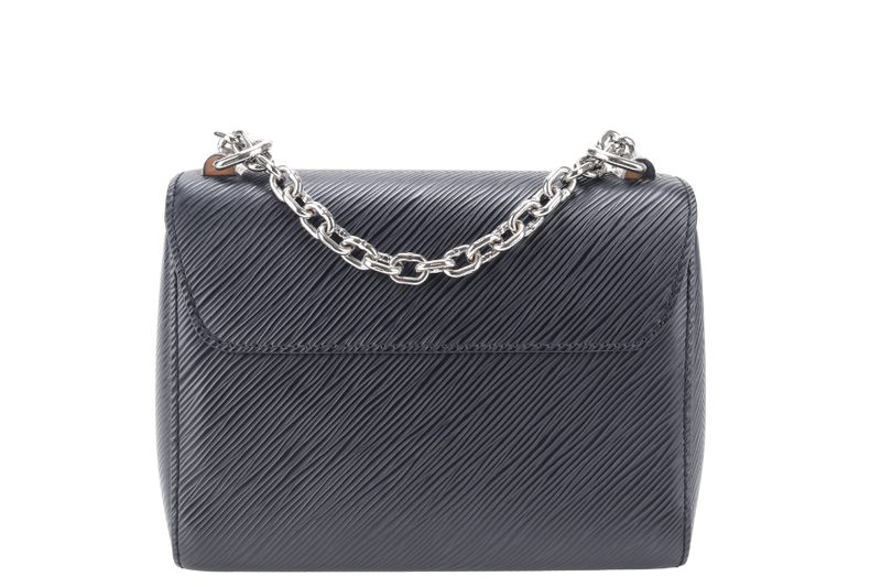LOUIS VUITTON M21118 TWIST LOCK BLACK PM EPI LEATHER SILVER HARDWARE WITH MIRROR NO DUST COVER