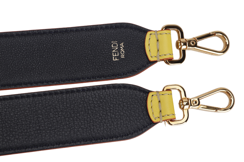 FENDI STRAP YOU, YELLOW & BLACK COLOR, GOLD HARDWARE, WITH DUST COVER