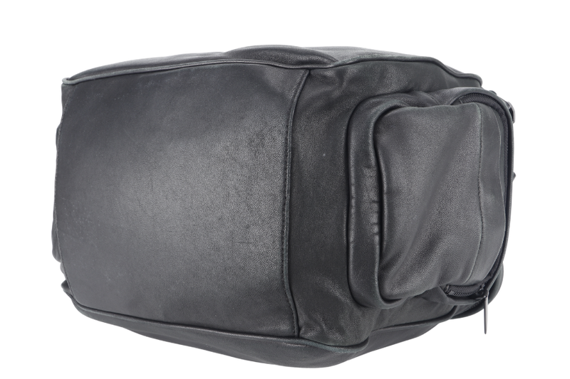ALEXANDER WANG BLACK NAPPA LEATHER MESSENGER BAG WITH DUST COVER