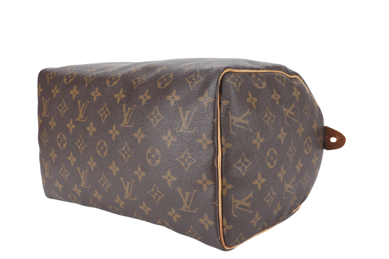 LOUIS VUITTON SPEEDY 30 MONOGRAM CANVAS GOLD HARDWARE WITH PADLOCK & KEYS