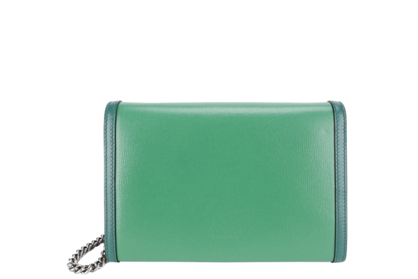 GUCCI 401231 1147 GREEN SERPENTI BUCKLE, WITH DUST COVER & BOX