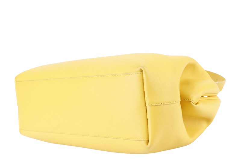 BOTTEGA VENETA MIRABELLE MEDIUM YELLOW POINT BAG WITH DUST COVER