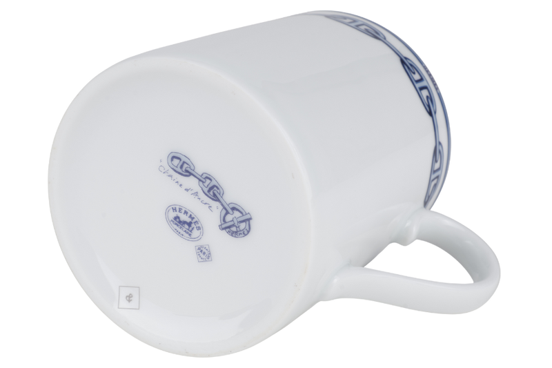 HERMES CHAINE D'ANCRE PORCELAIN MUG WITH BOX
