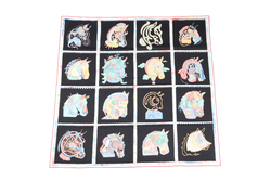 HERMES HTH 2303 CARRE TWILL CHEVALOSCOPE SCARF, MULTICOLOR WITH BOX AND BOX COVER