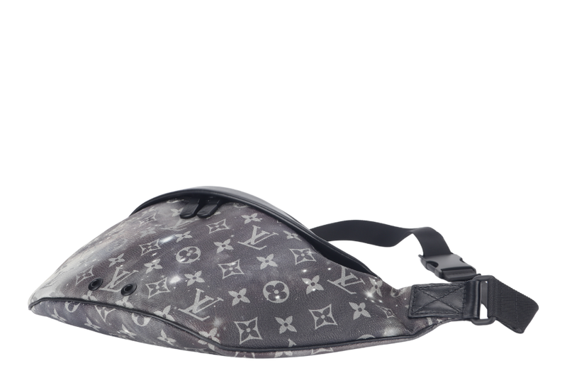 LOUIS VUITTON GALAXY DISCOVERY (M44444) CANVAS MONOGRAM BLACK BUMBAG BLACK HARDWARE WITH DUST COVER