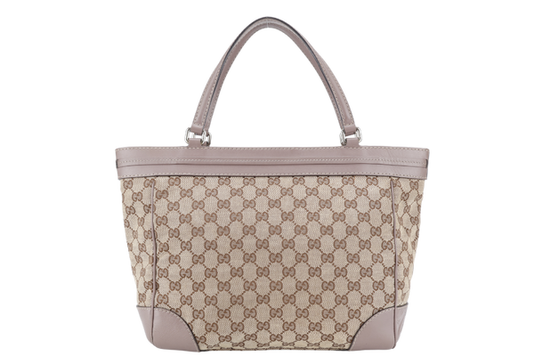 GUCCI MAYFAIR GG CANVAS PURPLE TOTE BAG WITH DUST COVER