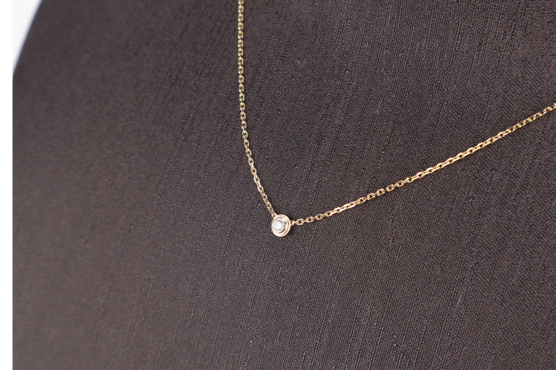 CARTIER D'AMOUR PENDANT 18K YG 2.4g WITH CERT AND BOX