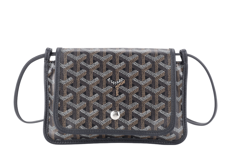 GOYARD PLUMET IN BLACK GOYARDINE WITH DUST COVER