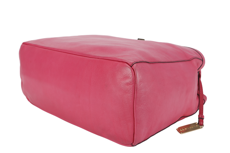 RABEANCO PINK LEATHER 2 WAY USE BAG WITH DUST COVER