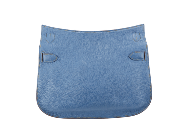 HERMES JYPSIERE 31 MYKONOS & VERT VERONESE TAURILLON CLEMENCE LEATHER PALLADIUM HARDWARE STAMP Q SQUARE (YEAR 2013) WITH LEATHER STRAPS, DUST COVER AND BOX