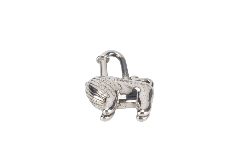 HERMES LION MOTIF SILVER PADLOCK