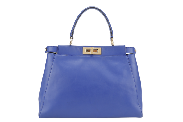 FENDI PEEKABOO LARGE BLUE COLOR WITH STRAPS AND INSERT, NO DUST COVER