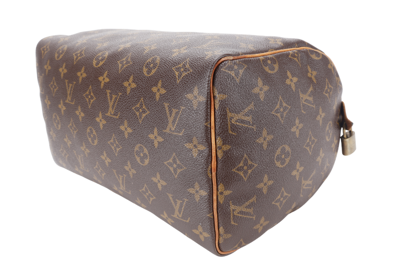LOUIS VUITTON SPEEDY 30 MONOGRAM CANVAS GOLD HARDWARE NO DUST COVER