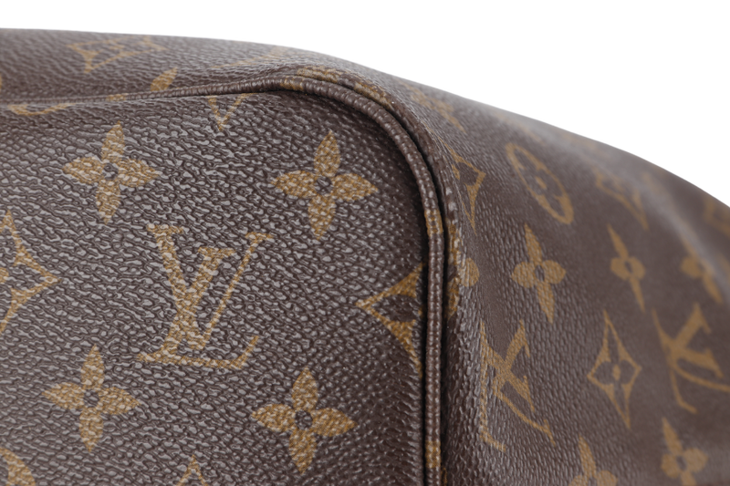 LOUIS VUITTON NEVERFULL MM (M46987) MONOGRAM CANVAS GOLD HARDWARE WITH POUCH