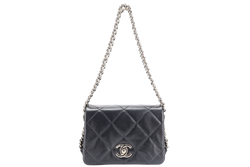 CHANEL CHAIN AROUND SHOULDER BAG (NPL1xxxx) BLACK LAMBSKIN GOLD HARDWARE WITH DUST COVER, BOX AND PAPER BAG