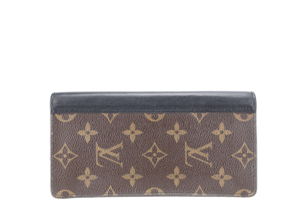 LOUIS VUITTON M69410 PORTEFEUILLE BRAZZA MONOGRAM CANVAS LONG WALLET SILVER HARDWARE WITH BOX
