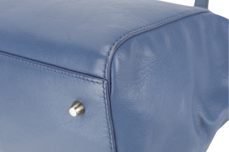 FURLA BLUE LEATHER HANDBAG GOLD HARDWARE NO DUST COVER