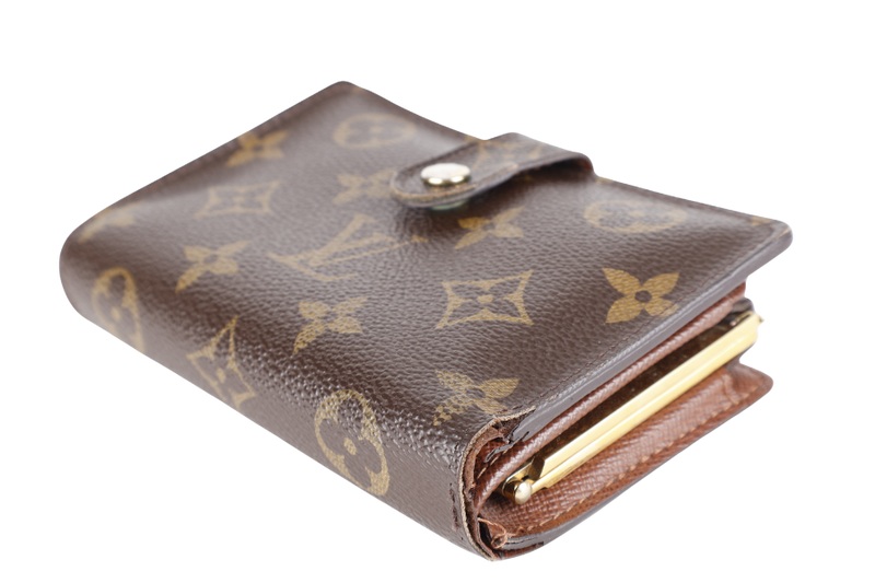 LOUIS VUITTON M61674 PORTEFEUILLE VIENNOIS WALLET GOLD HARDWARE WITH DUST COVER AND BOX