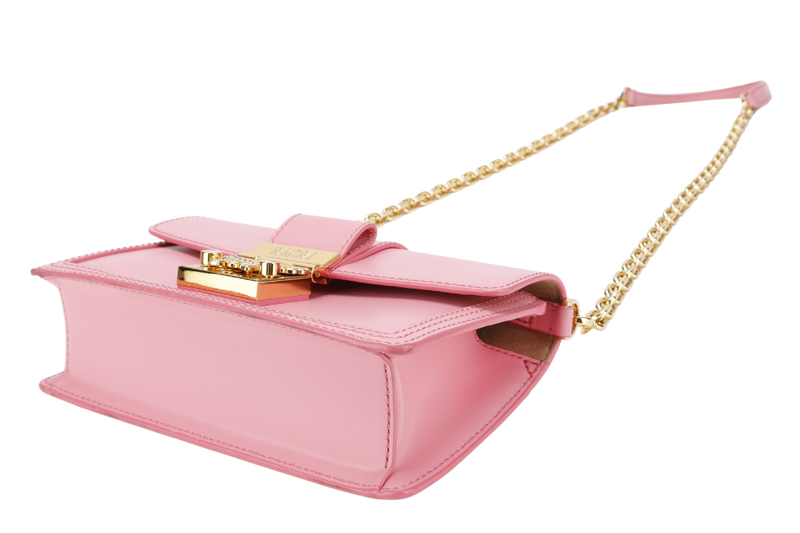 MCM GRETL VISETOS CROSSBODY PINK LEATHER GOLD HARDWARE WITH DUST COVER