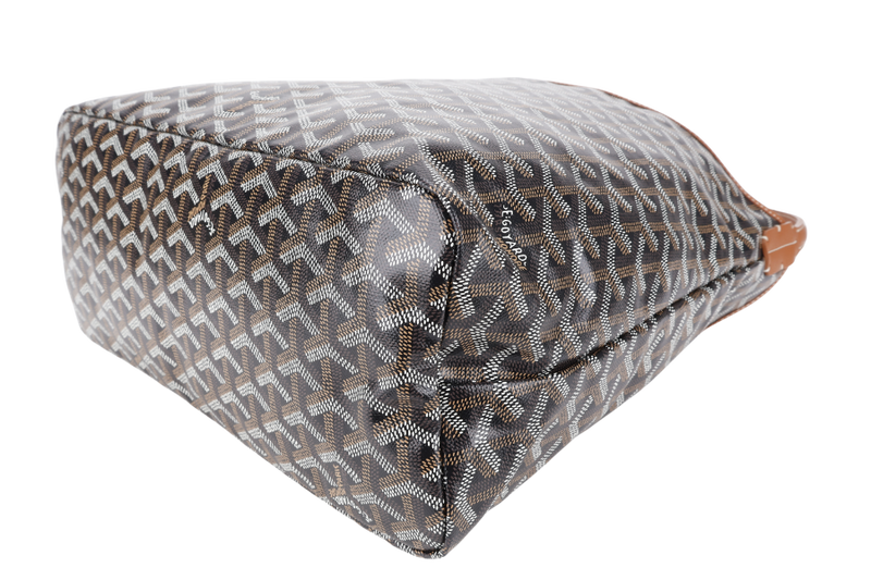 GOYARD BOHEME HOBO BLACK & TAN GOYARDINE WITH POUCH AND DUST COVER