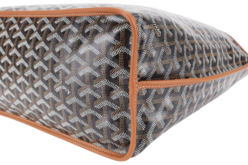 GOYARD ANJOU PM BAG BLACK AND TAN COLOR WITH DUST COVER