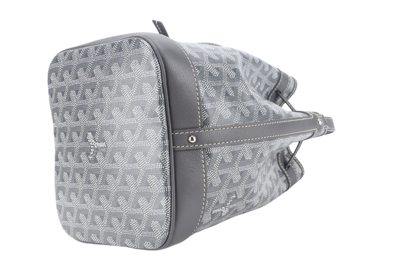 GOYARD BUCKET BAG GREY GOYARDINE WITH DUST COVER