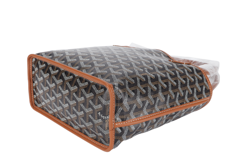 GOYARD ANJOU MINI BAG BLACK AND TAN COLOR WITH DUST COVER