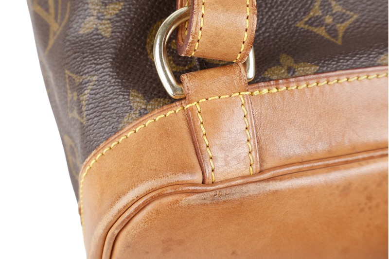 LOUIS VUITTON M51136 MONTSOURIS MM BACKPACK MONOGRAM COATED CANVAS GOLD HARDWARE NO DUST COVER