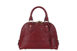 LOUIS VUITTON ALMA NEO BB (M44829) CHERRY BERRY EMPREINTE LEATHER GOLD HARDWARE WITH STRAP, LOCK& KEYS, DUST COVER AND BOX