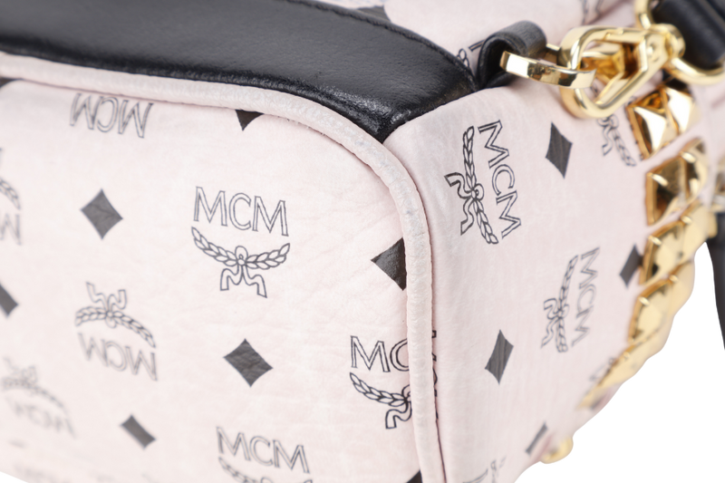 MCM PINK VISETOS STARK BACKPACK WITH STRAPS AND CARD NO DUST COVER