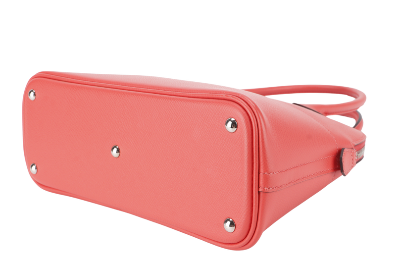 HERMES BOLIDE 25 CAPUCINES EPSOM LEATHER SILVER HARDWARE STAMP A (YEAR 2017) WITH STRAP, RAINCOAT AND BOX NO DUST COVER