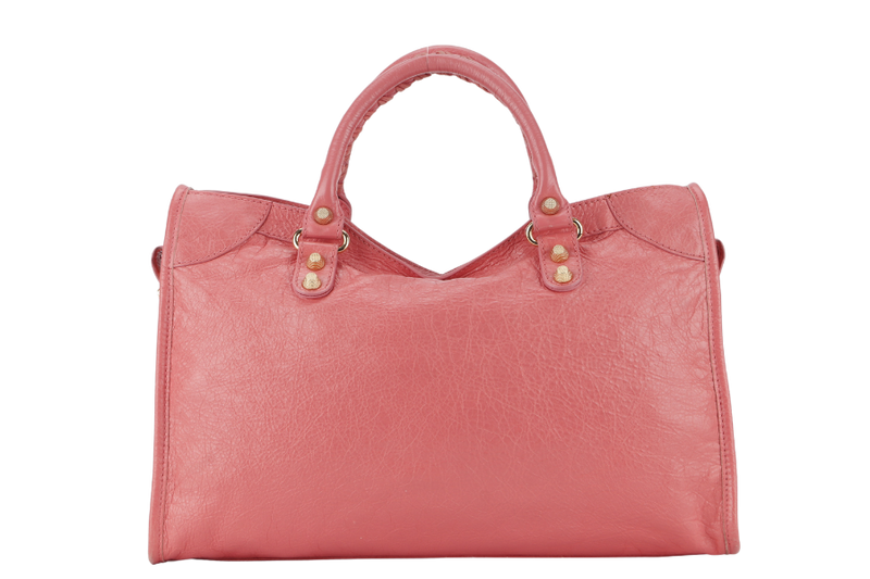 BALENCIAGA GIANT CITY TOTE (281770 6680) PINK CALFSKIN LEATHER GOLD HARDWARE NO DUST COVER