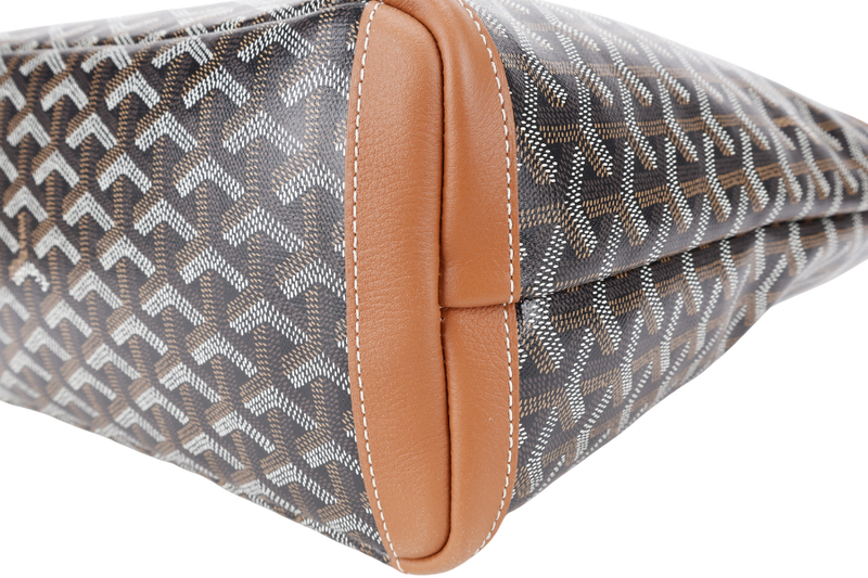 GOYARD ARTOIS PM BAG BLACK AND TAN COLOR WITH DUST COVER