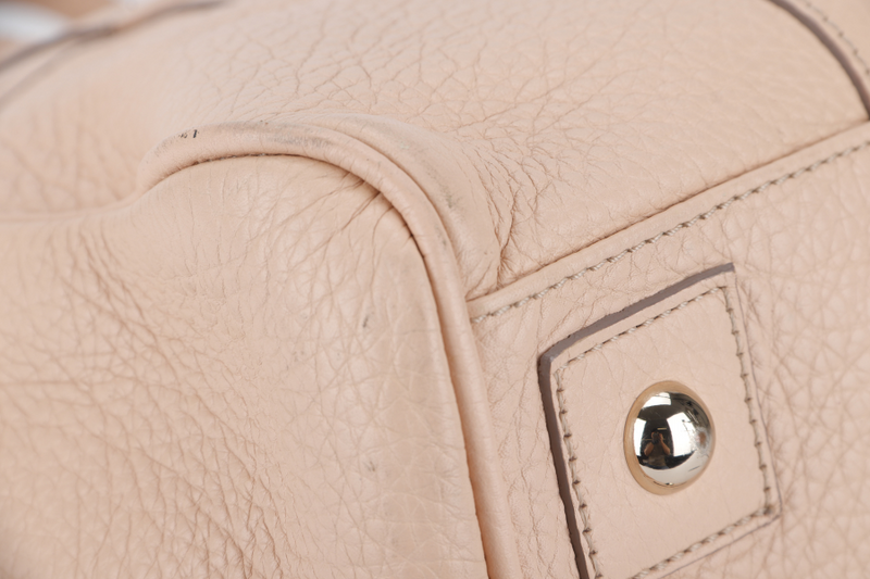 MULBERRY BAYSWATER (1823510) MEDIUM PINK LEATHER GOLD HARDWARE WITH LOCK AND DUST COVER