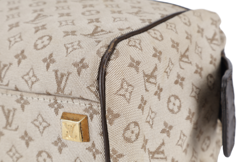 LOUIS VUITTON MINI JOSEPHINE PM BEIGE MINI LIN CANVAS GOLD HARDWARE NO DUST COVER