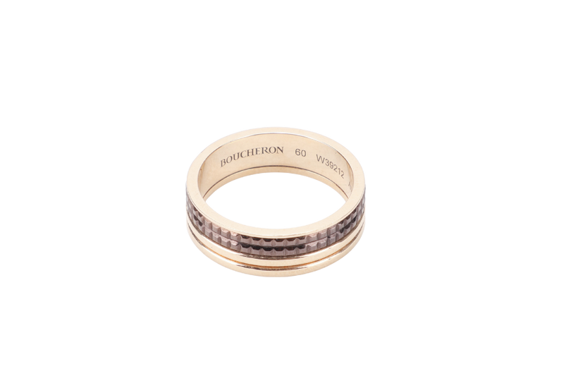 BOUCHERON QUATRE RING 18K YG 9.34G WITH BOX, DUST COVER AND CERT